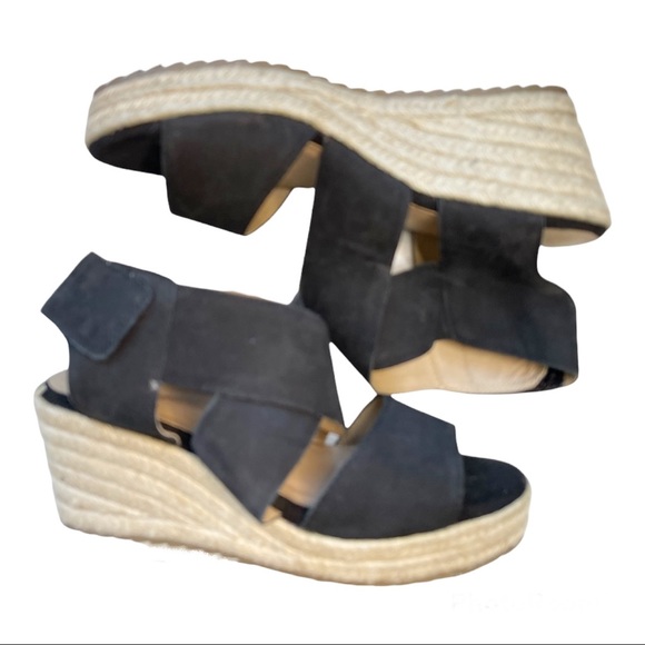 Naturalizer SOUL black wedge sandal 8.5 women’s - Picture 7 of 9
